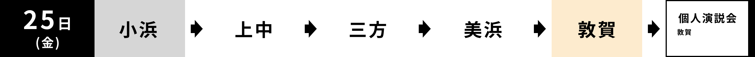 遊説・個人演説会日程